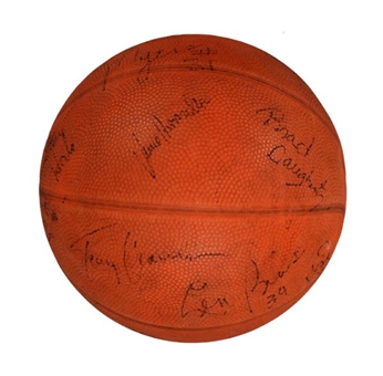 1986 College Stars Signed Basketball w/ Len Bias